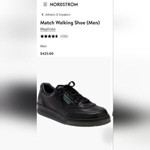 Mephisto, Women's Black Leather Match Walking Shoes, Sz 10